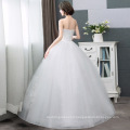 XQX002 Wholesale Cheap Sexy Plus size Wedding Dress Bridal Gown Sequins Tulle Ruffles Strapless Muslim Ball Gown Wedding Dress